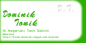 dominik tomik business card